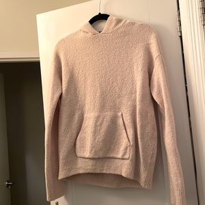 Vince cream boucle hooded sweater size M